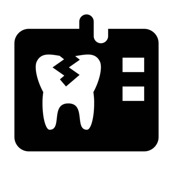Tomography Tooth Xray Icon Solid Style — Stock Vector