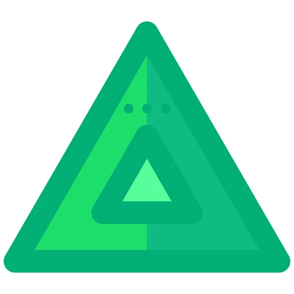 Иконка Треугольника Плоском Стиле — стоковый вектор
