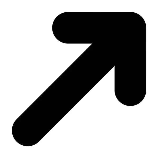 Arrow Elevation Solid Icon Solid Style — Stock Vector