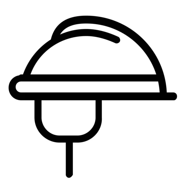 Construction Helmet Safety Icon Outline Style — Stock Vector