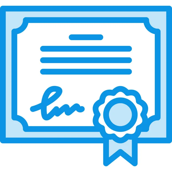 Licencia Certificado Icono Esquema Estilo Esquema — Archivo Imágenes Vectoriales