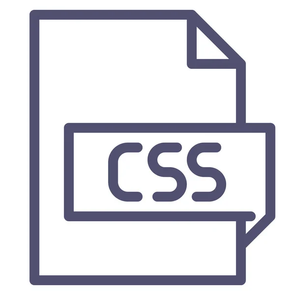 Εικονίδιο Στυλ Αρχείου Css Στυλ Περίγραμμα — Διανυσματικό Αρχείο