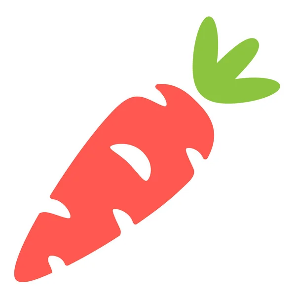 Икона Овощной Морковки Твердом Стиле — стоковый вектор