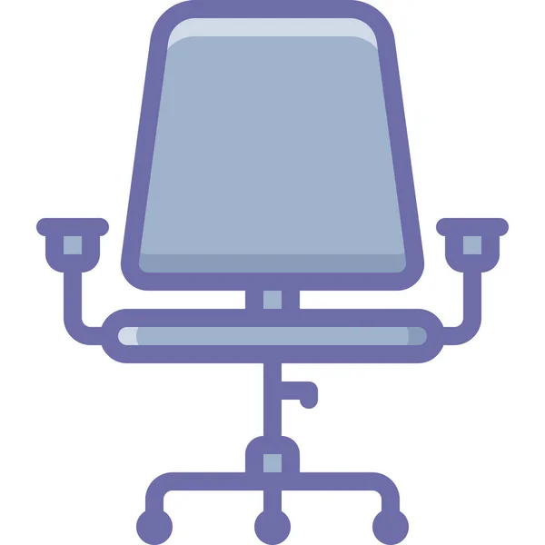 Sesselrollen Ikone Stil Ausgefüllter Konturen — Stockvektor