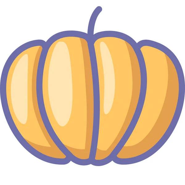 Pumpkin Vegetable Filled Outline Icon Filled Outline Style — Vector de stock