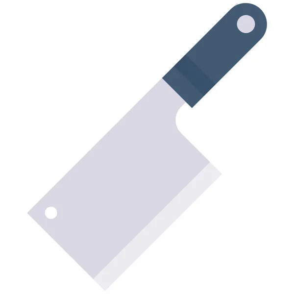 刀片屠夫厨房图标为平面风格 — 图库矢量图片