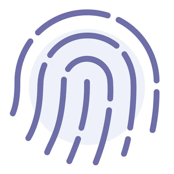 Finger Print Security Icon Filled Outline Style — Stock Vector