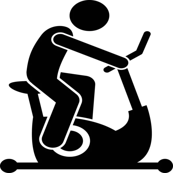 Gimnasio Recreación Sólida Hobbies Icono Estilo Sólido — Vector de stock