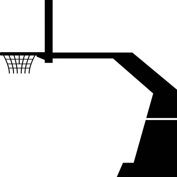 Basketbal Net Pole Icoon Solide Stijl — Stockvector