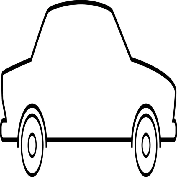 Coche Dentro Del Icono Sólido Estilo Sólido — Vector de stock