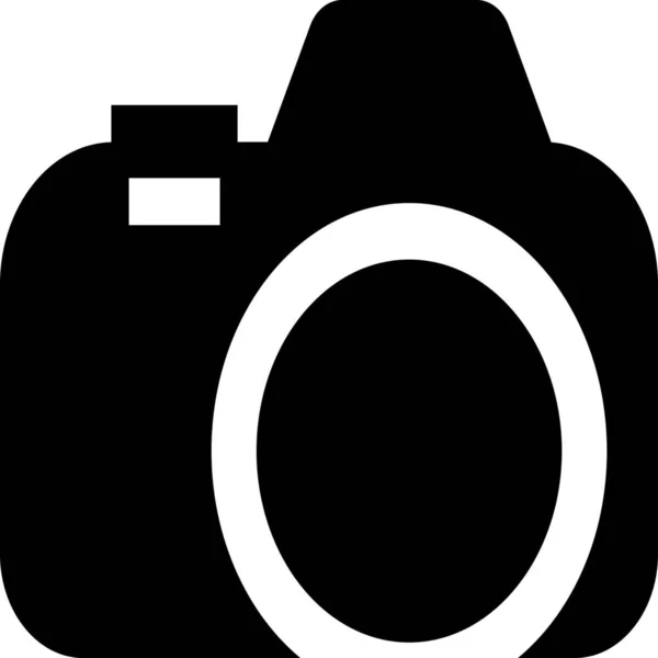 Camera Fotografie Solid Icon Solid Stijl — Stockvector