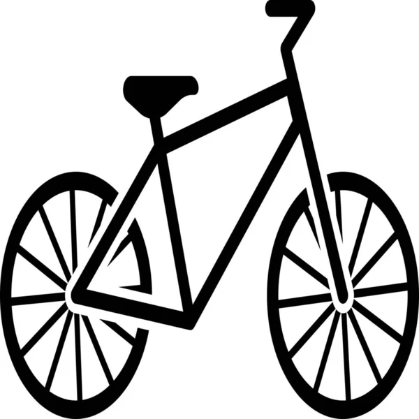 Fahrrad Solide Ikone Soliden Stil — Stockvektor