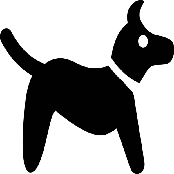 Ícone Cão Canino Bloodhound Estilo Sólido — Vetor de Stock