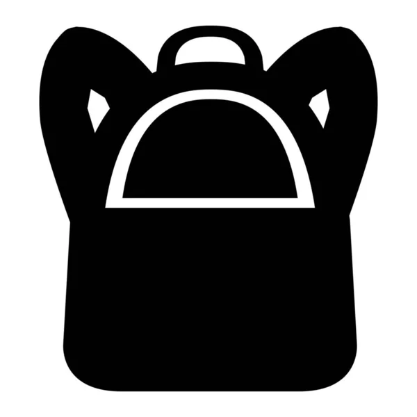 Рюкзаки Носять Значок Суцільному Стилі — стоковий вектор
