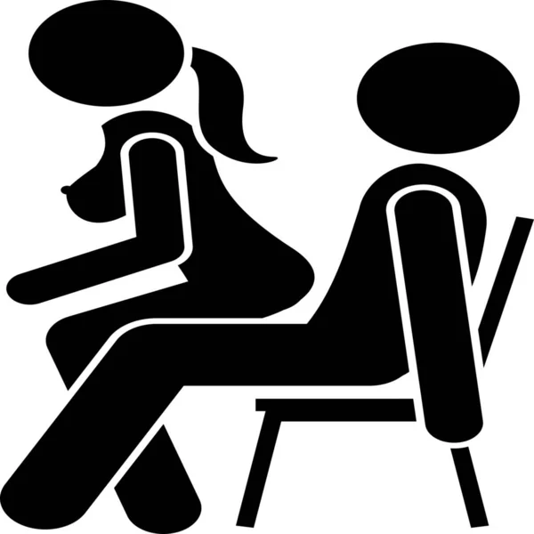 Chair Kama Sutra Kamasutra Icon Solid Style — Stock Vector