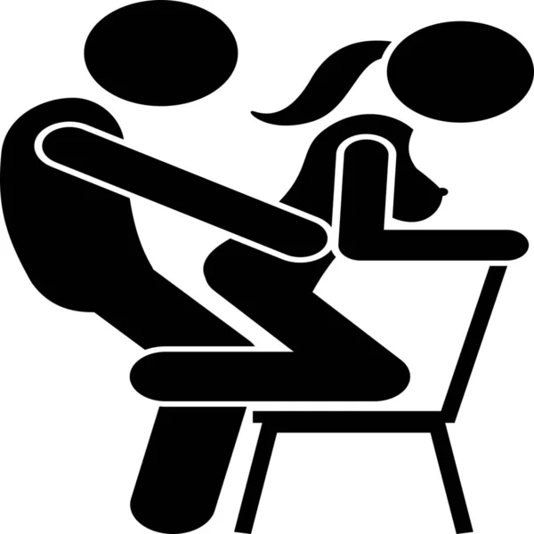 Chair Kama Sutra Kamasutra Icon Solid Style — Stock Vector