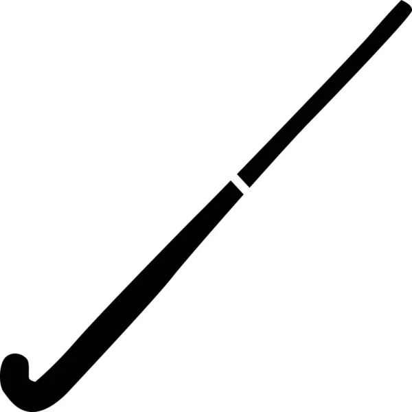 Hockey Stick Solid Icon Solid Style — Stock Vector