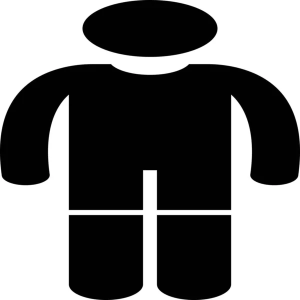 Athlete Player Sportsman Icon Solid Style — Stok Vektör