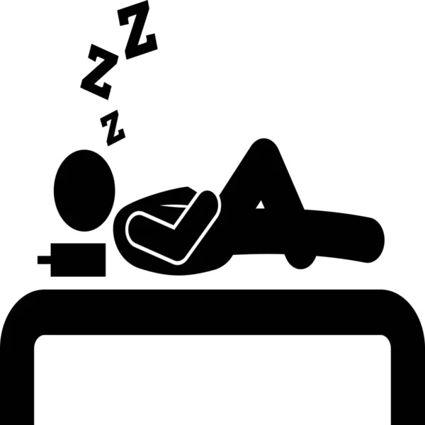 Businessman Sleep Sleeping Icon Solid Style — Stock Vector