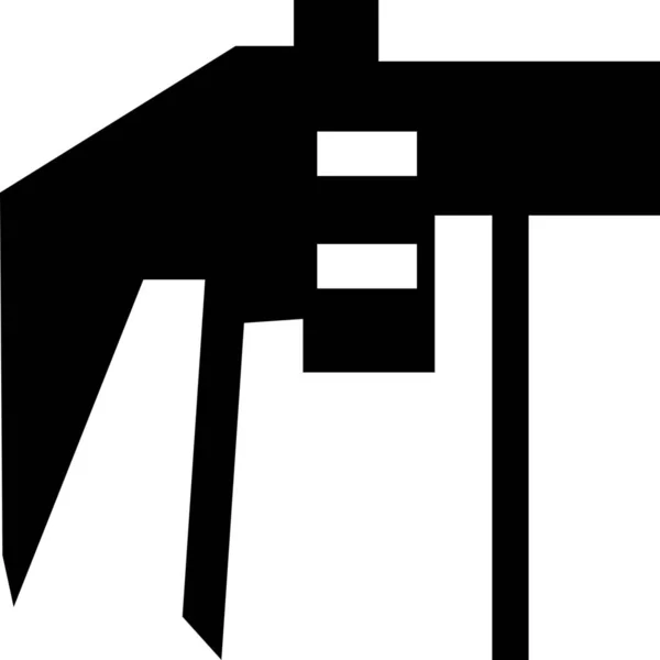 Значок Гранатомета Твердом Стиле — стоковый вектор