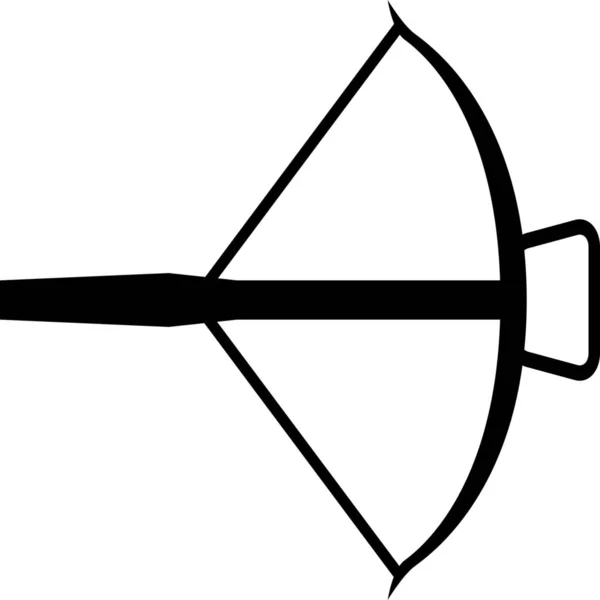 古老的十字弓中世纪立体风格图标 — 图库矢量图片