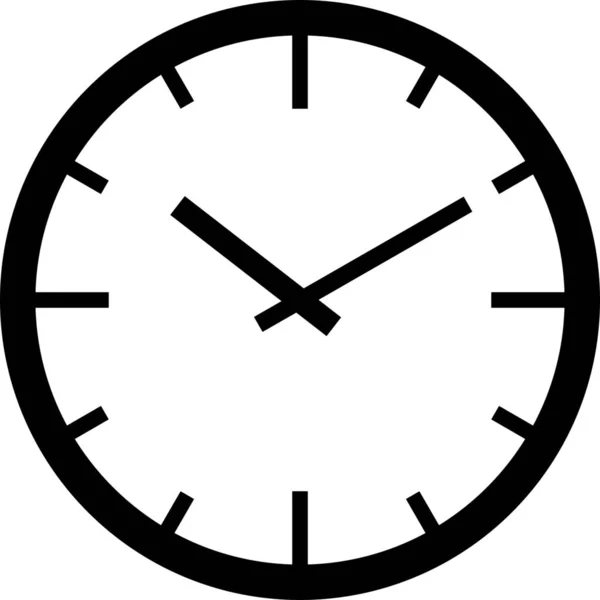 Reloj Pared Icono Sólido Estilo Sólido — Archivo Imágenes Vectoriales