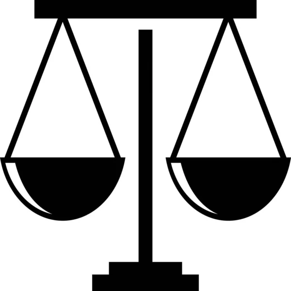 Fair Justice Law Icon Solid Style — Διανυσματικό Αρχείο