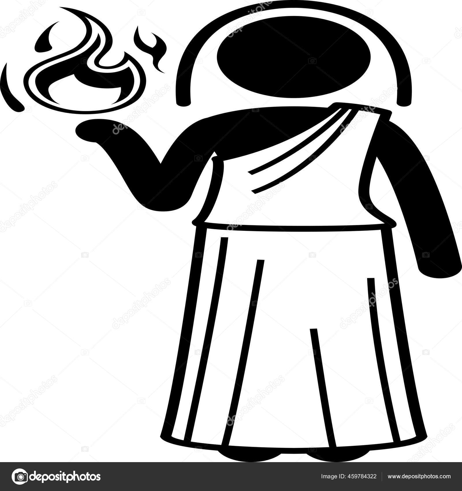 Fire Flame Goddess Icon Solid Style vector, gráfico vectorial