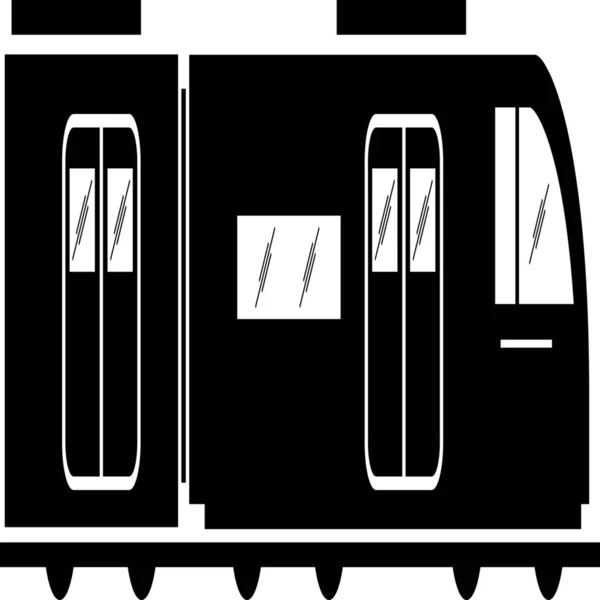 Lrt Mrt Rail Icon Solid Style — ストックベクタ