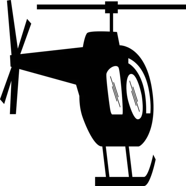 Helikopter Solid Vehicles Wijze Van Vervoer Pictogram Solid Stijl — Stockvector