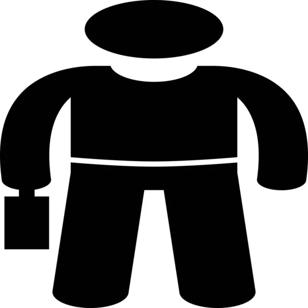 Bag Man Person Icon Solid Style — Image vectorielle