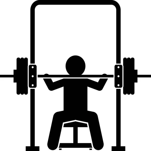 Trainiert Muskelaufbau Nacken Ikone Der Kategorie Gym — Stockvektor