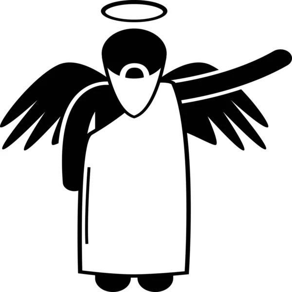 Икона Бога Ангелов Твердом Стиле — стоковый вектор