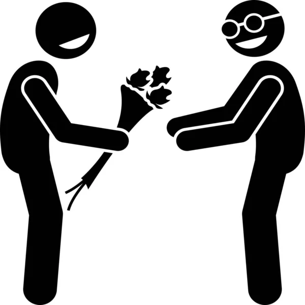 Fleur Gay Donner Icône Dans Catégorie Culture Communautés — Image vectorielle