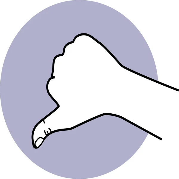 Hand Thumb Icon — Stock Vector