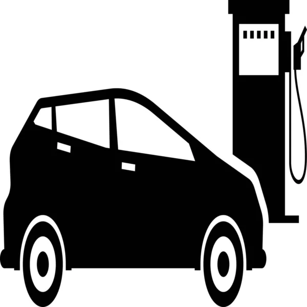 Ikon Gas Diesel Mobil Dalam Kategori Kendaraan Moda Transportasi - Stok Vektor