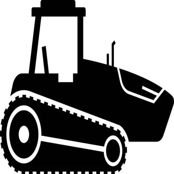 Traktor Ikone Aufgespürt — Stockvektor