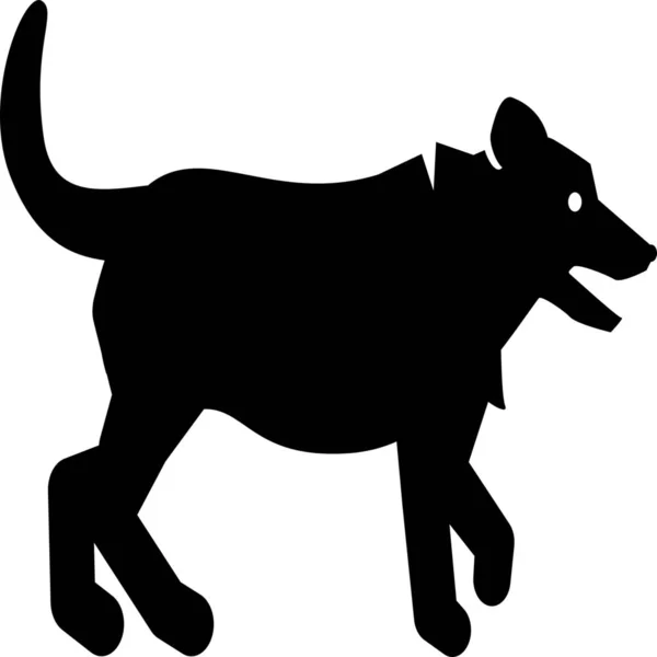Hund Bewegt Spazierweg Symbol — Stockvektor