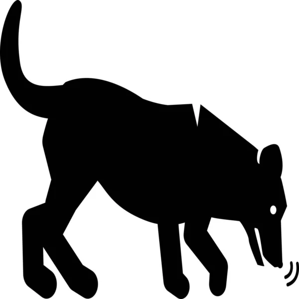 Olor Perro Olfatear Icono — Vector de stock