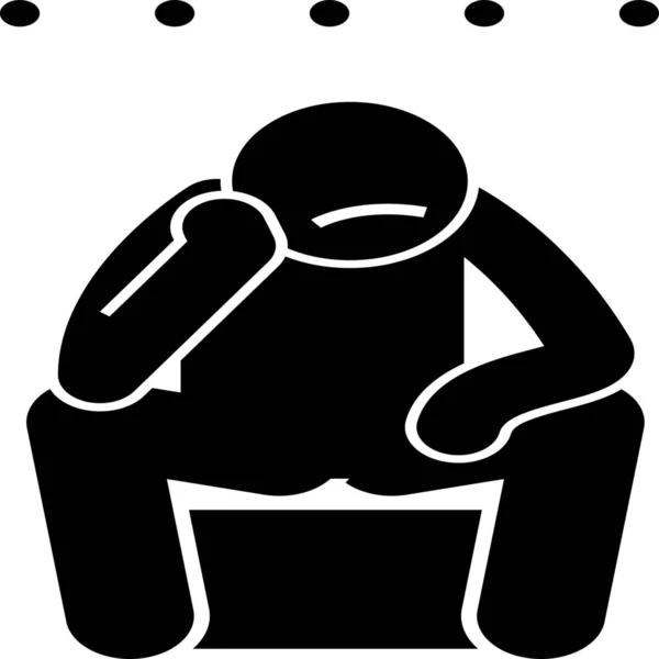 Aburrido Aburrido Icono Mal Humor — Vector de stock