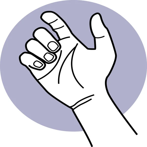 Symbolfigur Für Die Finger — Stockvektor