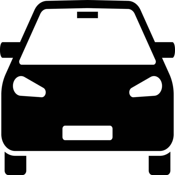Samochód Widok Przodu Pojazdy Środki Transportu Ikona Pojazdach Środki Transportu — Wektor stockowy