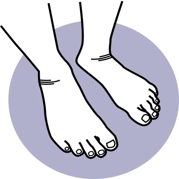 Γυμνό Πόδι Ξυπόλυτο Εικονίδιο — Διανυσματικό Αρχείο