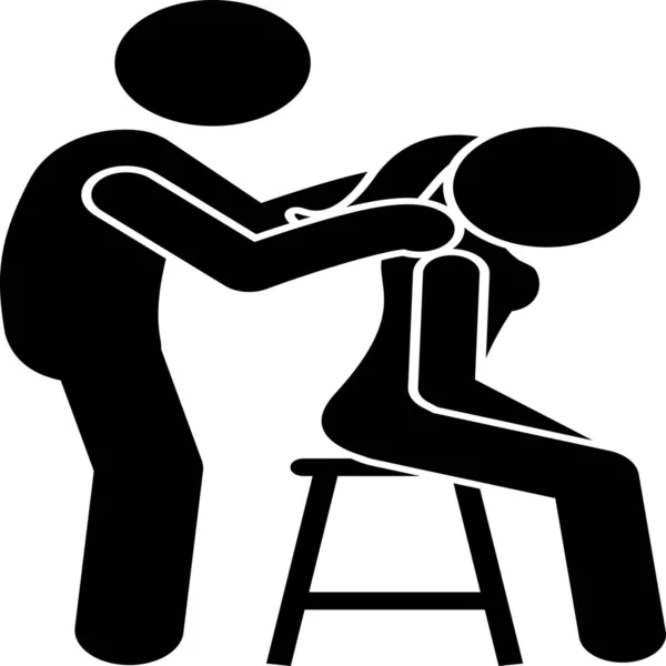 Man Man Massage Ikon — Stock vektor