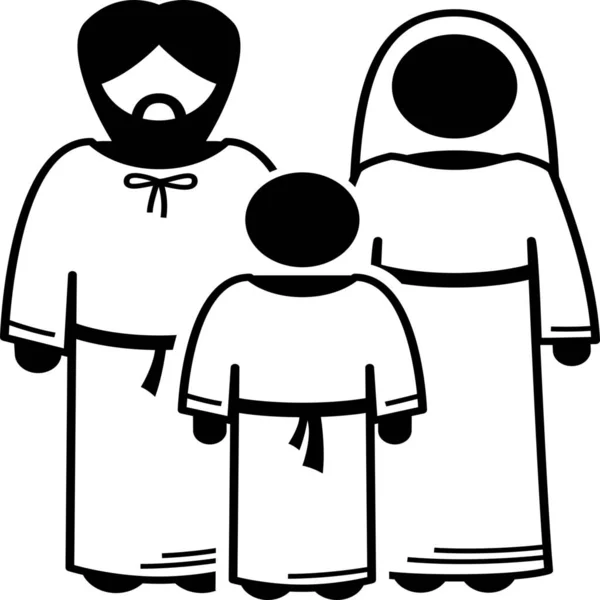 Christusfamilie Jesus Ikone — Stockvektor