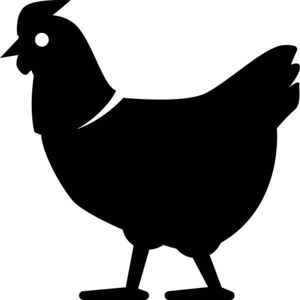 Pollo Carne Gallina Icono — Vector de stock