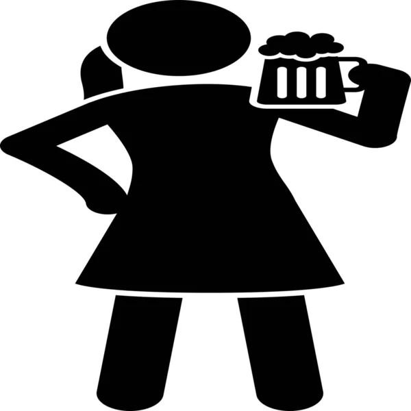 Bevanda Alcolica Icona Della Birra — Vettoriale Stock