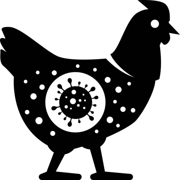 Pták Kuřecí Nemoc Ikona — Stockový vektor