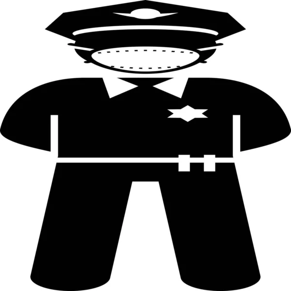 权威面具警察图标 — 图库矢量图片