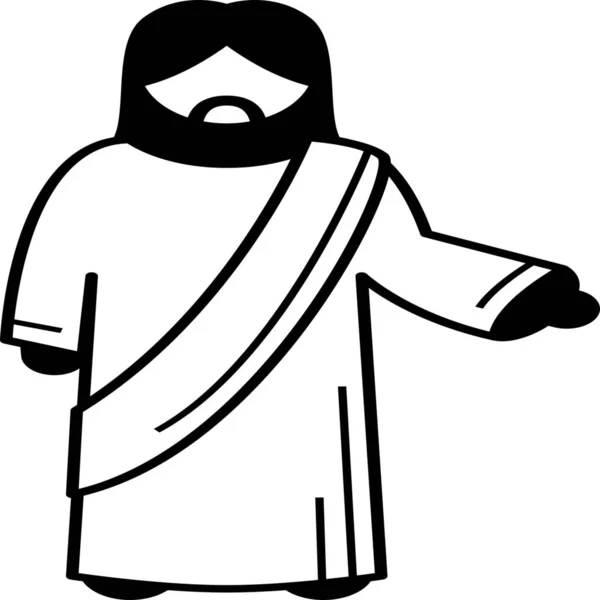Значок Показу Рук Jesusus Суцільному Стилі — стоковий вектор